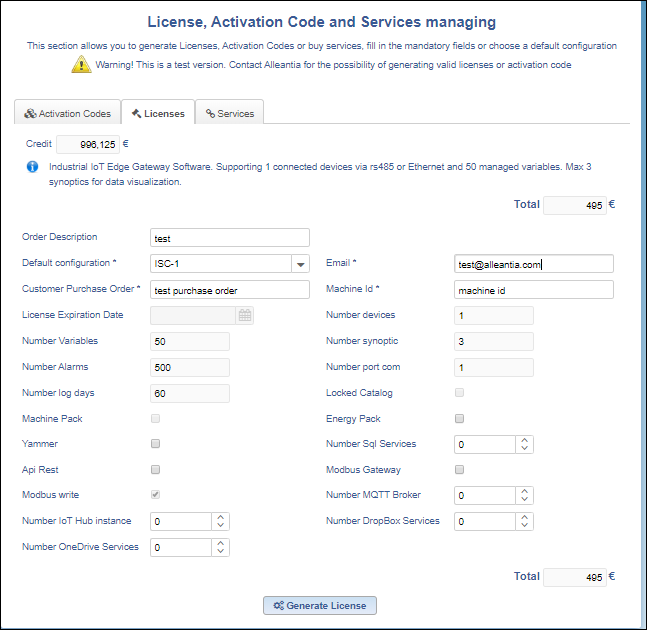 Licenses_generator